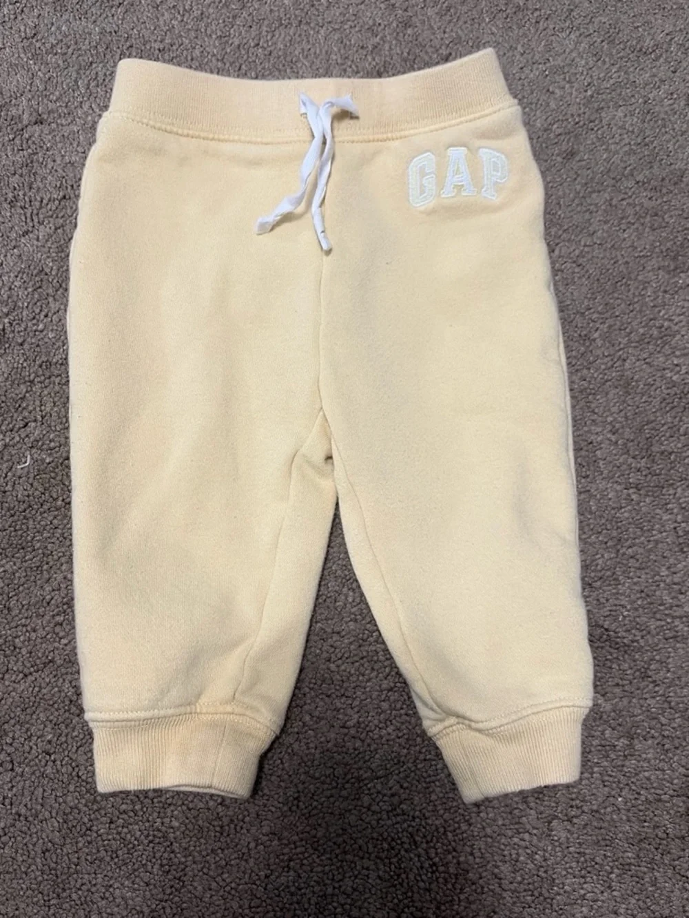 GAP Cream Drawstring Sweatpants for Kids